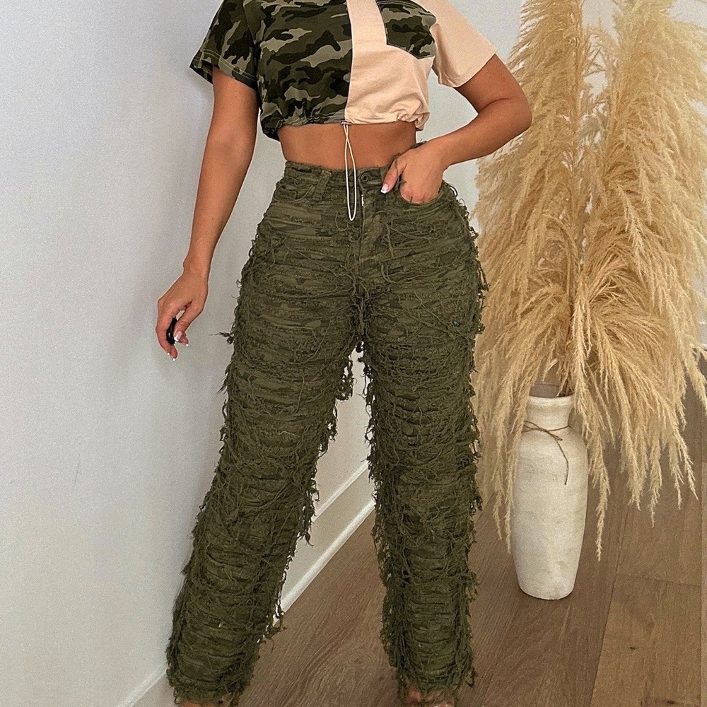 Camo Ripped Pants - Picture 3 of 13